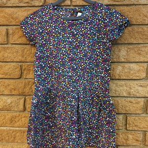 Tea Collection Flower And Bird Pattern Dress - 7 (Girl) with Pockets